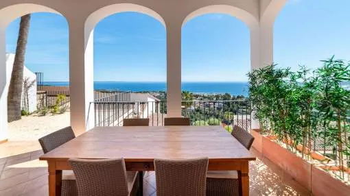 Mediterranean style villa with panoramic sea views in Costa d'en Blanes