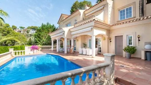Attractive Mediterranean villa with sea views in Costa den Blanes
