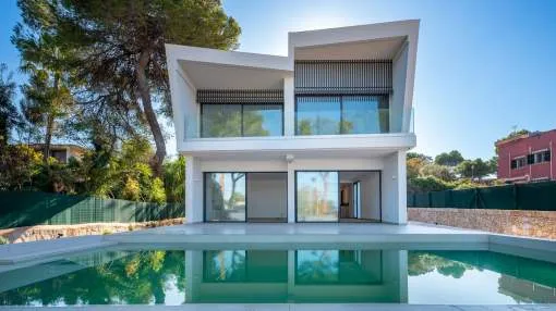 Newly built villa with unique design