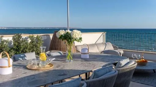 Newly built Mediterranean first line beach house offering stunning open seaviews
