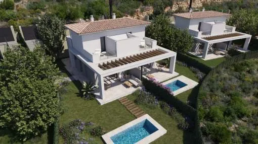 Newly built semi-detached villa near the sea in Cala Romantica
