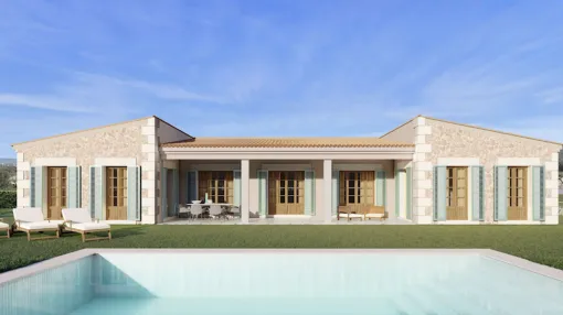 Newly built, single-storey finca in Campos