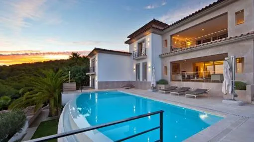 Luxury Mediterranean style sea view villa in Port Andratx