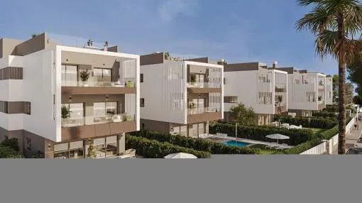 Newly built apartments and maisonettes right by the sea