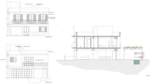 House project of 198 m² with pool, with building permit in Alcudia House project of 198 m² with pool, with building permit in Alcudia