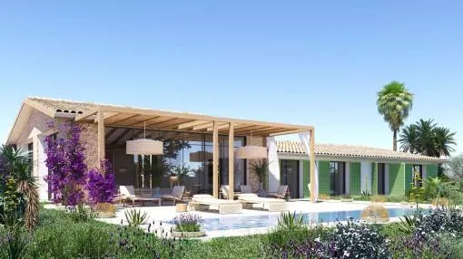 Your future luxury home in Pòrtol: finca under construction with views of Palma and a medieval castle
