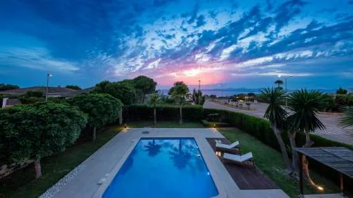 Exclusive Mediterranean villa with sea views and a large pool in Sa Torre