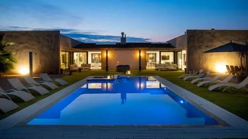 Architectural Highlight in H-Shape – Modern Finca with Pool near Llucmajor
