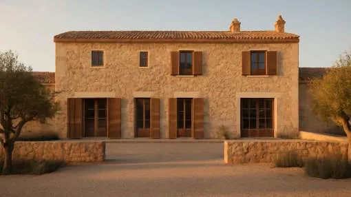 Finca plot below the Hamburg Hill with old project and licence in Cas Concos