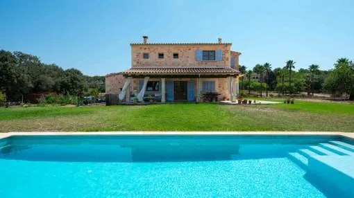 Natural Stone Finca near Algaida with Panoramic Tramuntana Views