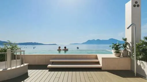 Exclusive luxury penthouse on the seafront in Puerto de Pollensa