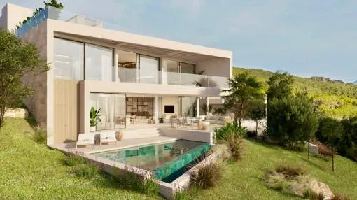 Brand new villa enjoying spectacular sea and mountain views in Camp de Mar