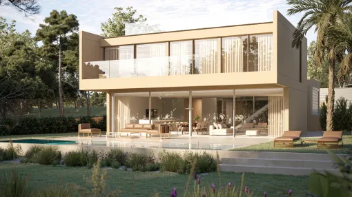 Villa under construction with sea view Sa Torre