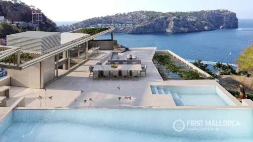 Exceptional frontline villa under construction in Port Andratx
