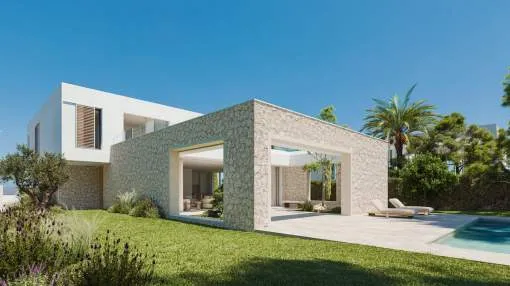 Modern, new villa in Sol de Mallorca, a natural paradise close to the sea