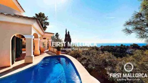 Attractive sea view villa above Puerto Portals