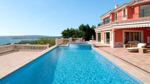 Deluxe villa in an exceptional 180º sea view location above Costa d'en Blanes
