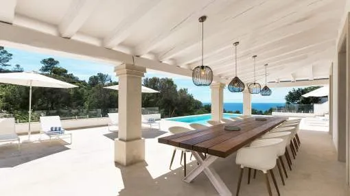 Newly refurbished villa in Puerto Andratx with sea views