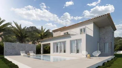 Modern finca-style house on the edge of Andratx village with pool Modern finca-style house on the edge of Andratx village with pool