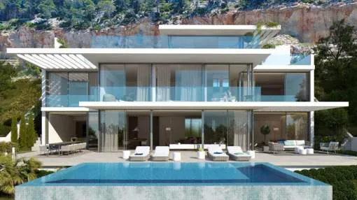 Cala Moragues: Newly built luxury villa t with fantastic sea views Cala Moragues: Newly built luxury villa t with fantastic sea views