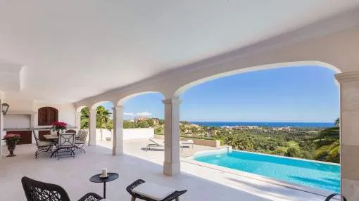 Stylish luxury villa with SPA and magnificent views to the golf course and sea