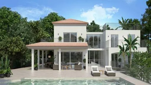 Elegant villa in contemporary Mediterranean style close to the harbour