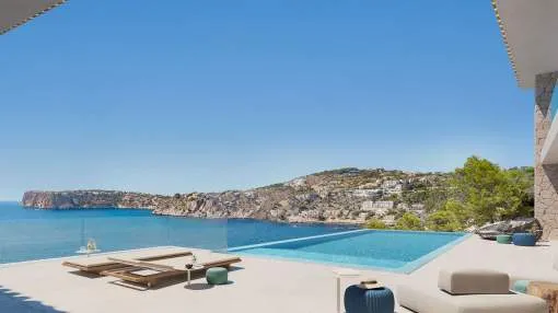 Cala Llamp: New built villa Can Roca with breath-taking views