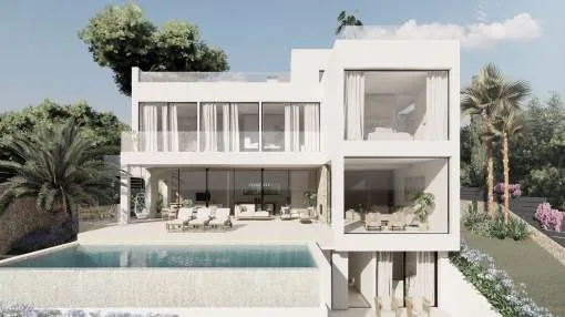New build villa with views over the bay of New build villa with views over the bay of