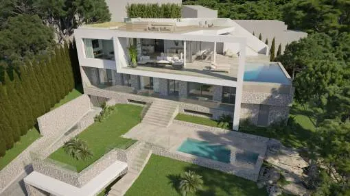 Stunning sea view luxury villa in 2nd sea line