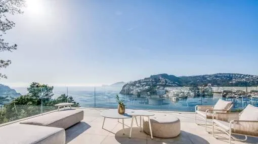 Modern luxury villa with stunning sea and panoramic views