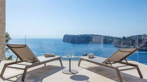 Cala Llamp: New built villa Can Roca with breath-taking views