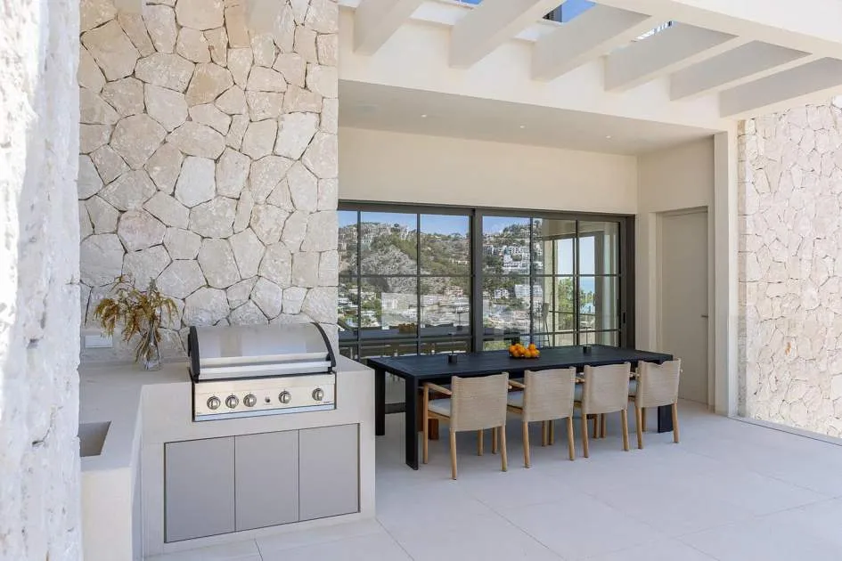 Cala Llamp: New built villa Can Roca with breath-taking views