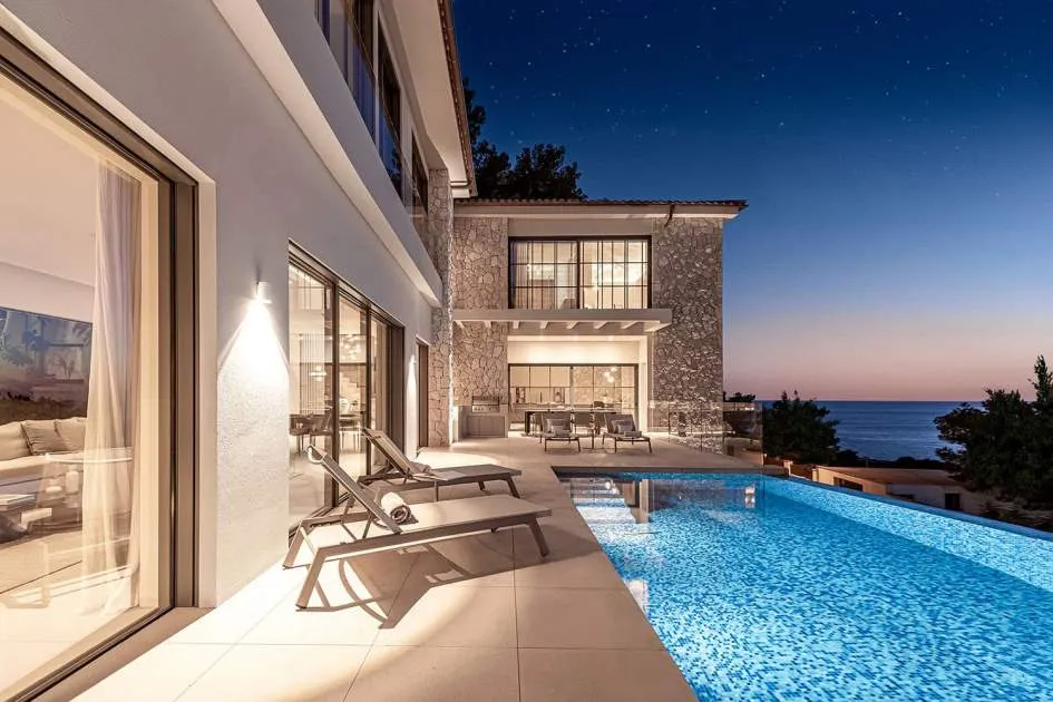 Cala Llamp: New built villa Can Roca with breath-taking views