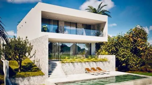 High-end design villa close to the beach and harbour