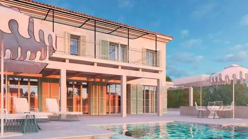 New-build finca with sea views, infinity pool, and privacy in a dream location near Ses Salines