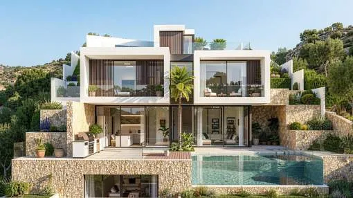 Cala Llamp – Top plot with granted building permit and sea and panoramic views