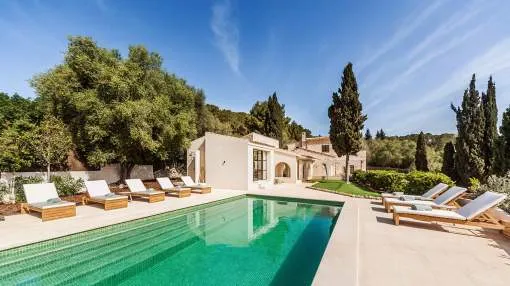 Modern natural stone finca with guest house Modern natural stone finca with guest house