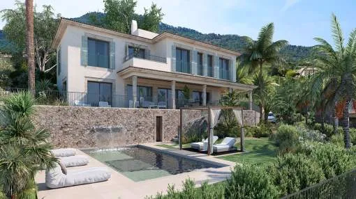 Building plot with project for 2 finca style villas in idyllic setting