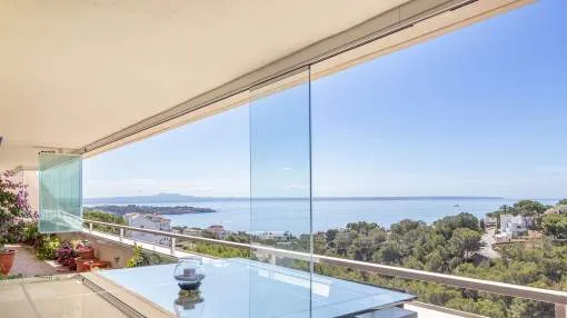 Sunny sea view penthouse near the center