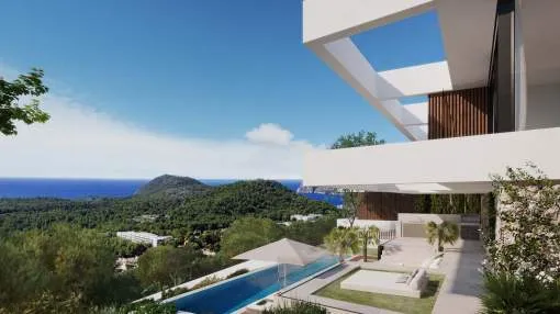 Villa in modern architectural style for first occupancy