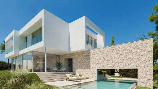 Luxurious new-build villa with stunning sea views near the coast