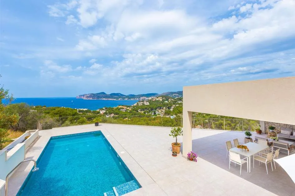 Modern luxury villa with breathtaking views