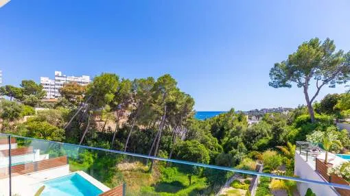 Elegant newly built villa with modern interior and sea views