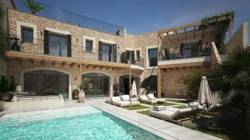 Exceptional townhouse project with garden and pool in the heart of Exceptional townhouse project with garden and pool in the heart of
