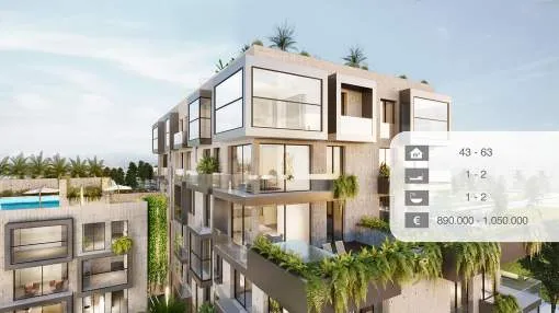 Luxury apartments in new residence near Portixol