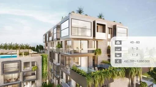Luxury apartments in new residence near Portixol